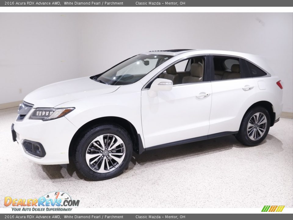 2016 Acura RDX Advance AWD White Diamond Pearl / Parchment Photo #3