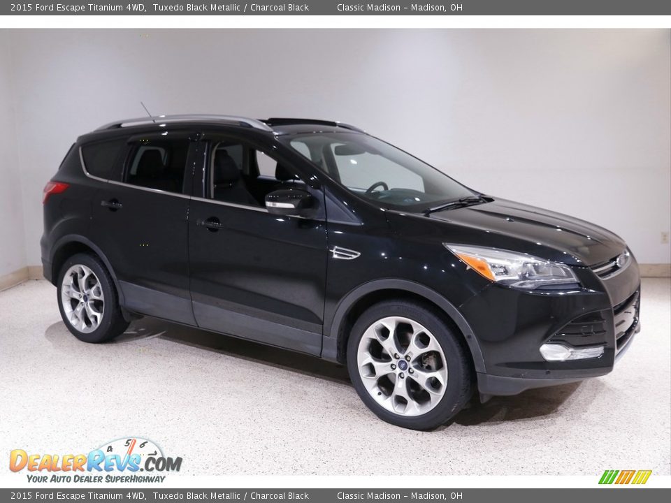 2015 Ford Escape Titanium 4WD Tuxedo Black Metallic / Charcoal Black Photo #1
