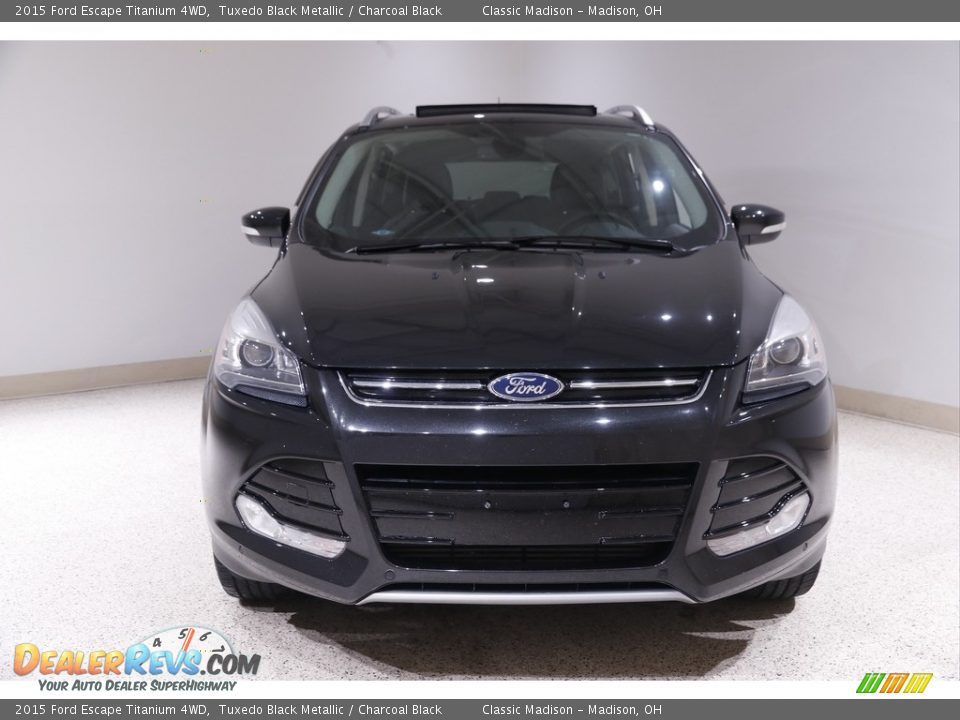 2015 Ford Escape Titanium 4WD Tuxedo Black Metallic / Charcoal Black Photo #2
