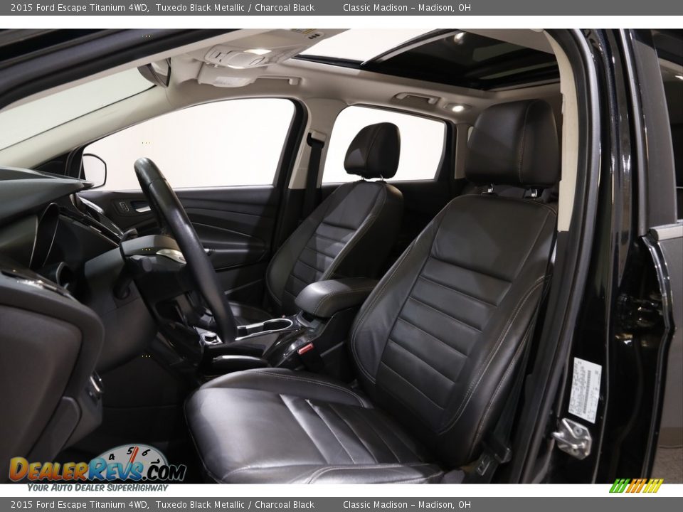 2015 Ford Escape Titanium 4WD Tuxedo Black Metallic / Charcoal Black Photo #5