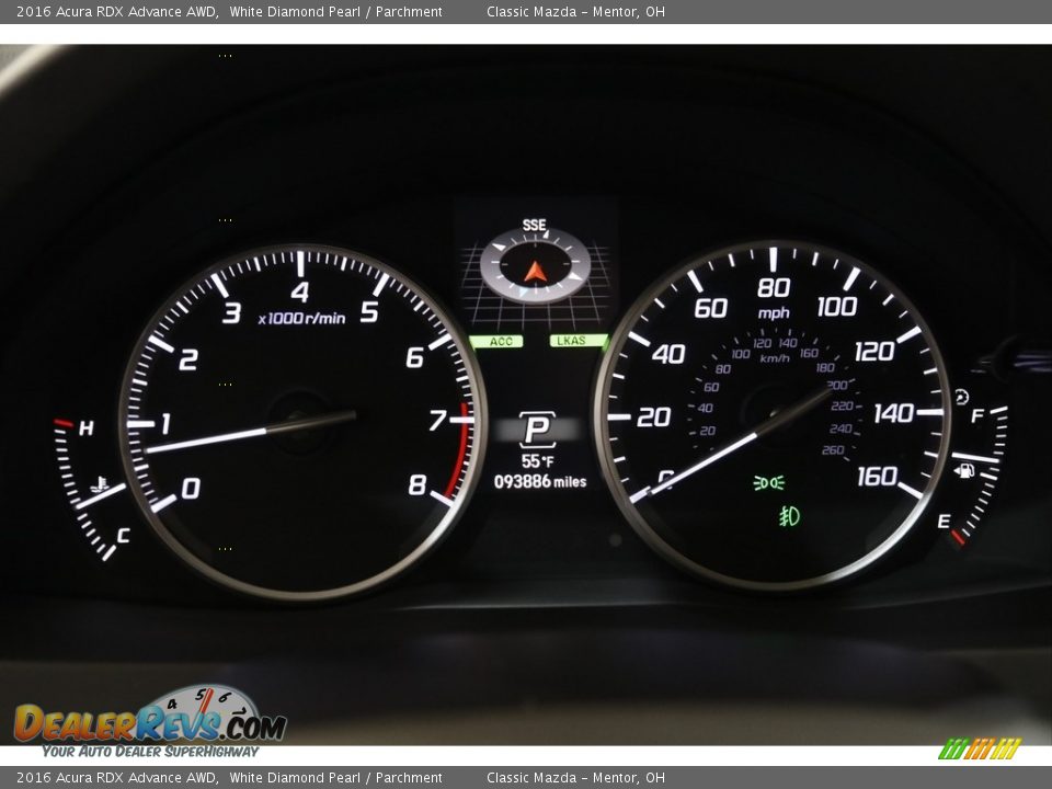 2016 Acura RDX Advance AWD Gauges Photo #8