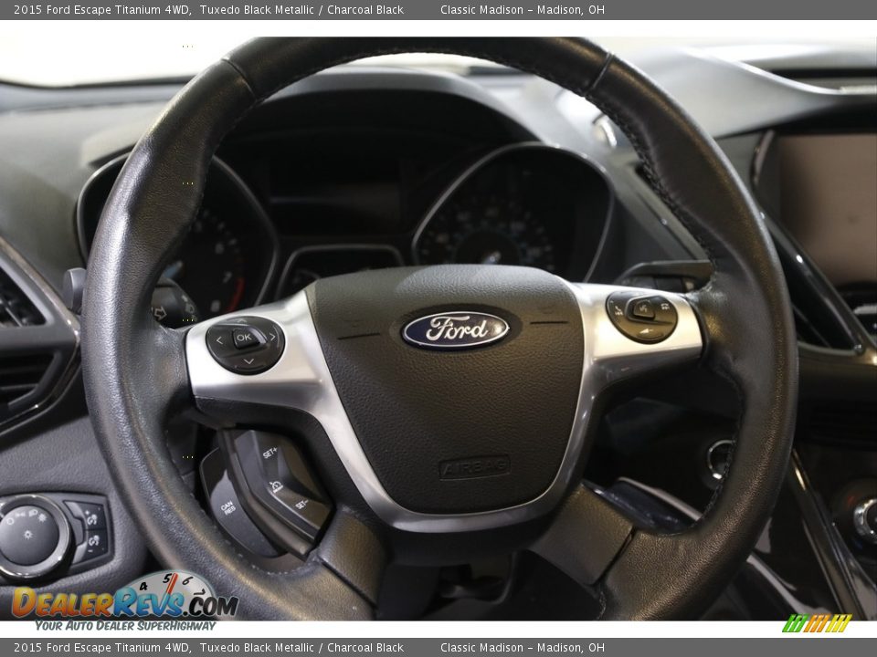 2015 Ford Escape Titanium 4WD Tuxedo Black Metallic / Charcoal Black Photo #7