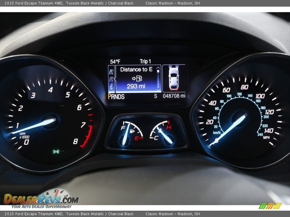 2015 Ford Escape Titanium 4WD Tuxedo Black Metallic / Charcoal Black Photo #8