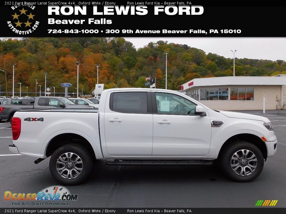 2021 Ford Ranger Lariat SuperCrew 4x4 Oxford White / Ebony Photo #1