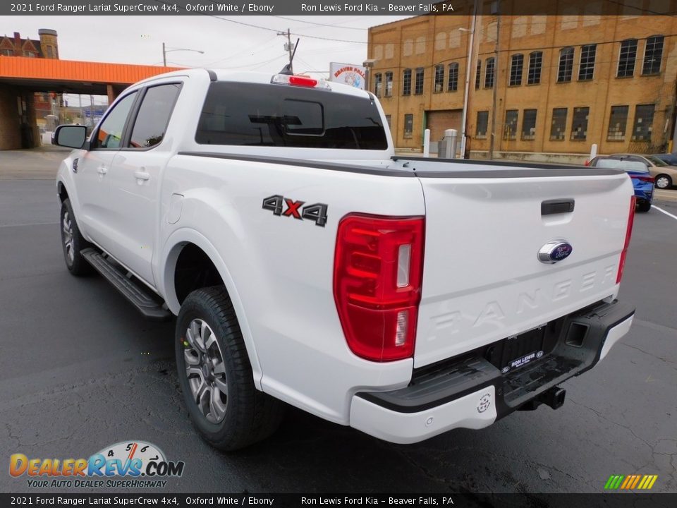 2021 Ford Ranger Lariat SuperCrew 4x4 Oxford White / Ebony Photo #5