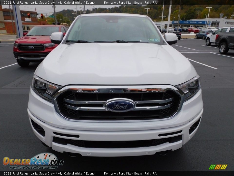2021 Ford Ranger Lariat SuperCrew 4x4 Oxford White / Ebony Photo #8