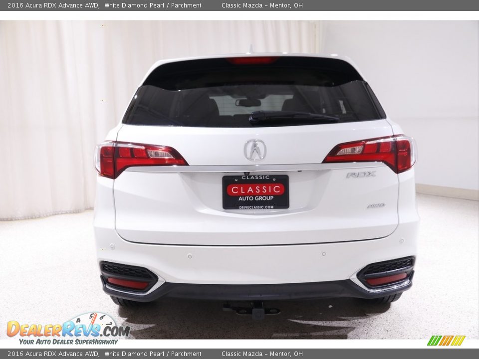 2016 Acura RDX Advance AWD White Diamond Pearl / Parchment Photo #19