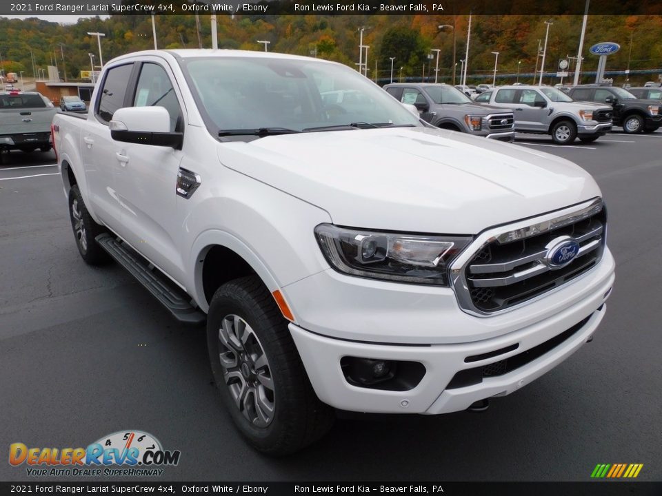 2021 Ford Ranger Lariat SuperCrew 4x4 Oxford White / Ebony Photo #9