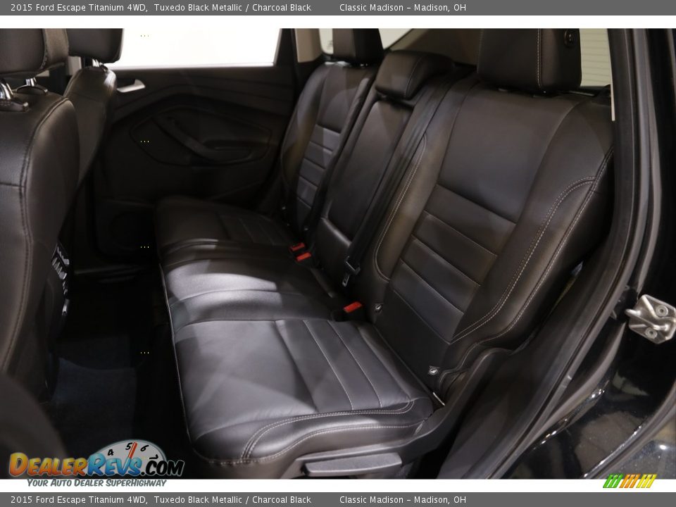 2015 Ford Escape Titanium 4WD Tuxedo Black Metallic / Charcoal Black Photo #18
