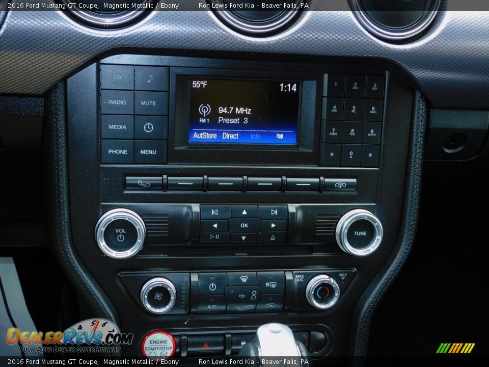 2016 Ford Mustang GT Coupe Magnetic Metallic / Ebony Photo #14