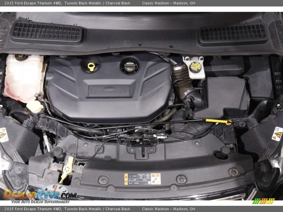 2015 Ford Escape Titanium 4WD Tuxedo Black Metallic / Charcoal Black Photo #20