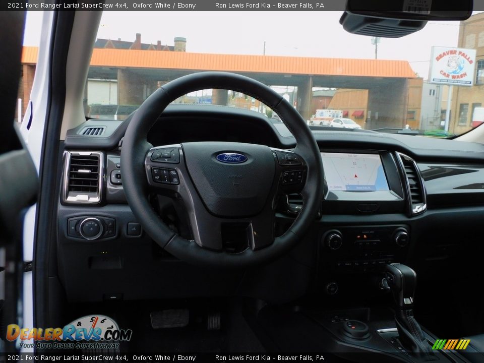 2021 Ford Ranger Lariat SuperCrew 4x4 Oxford White / Ebony Photo #13