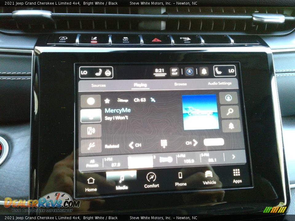 2021 Jeep Grand Cherokee L Limited 4x4 Bright White / Black Photo #24