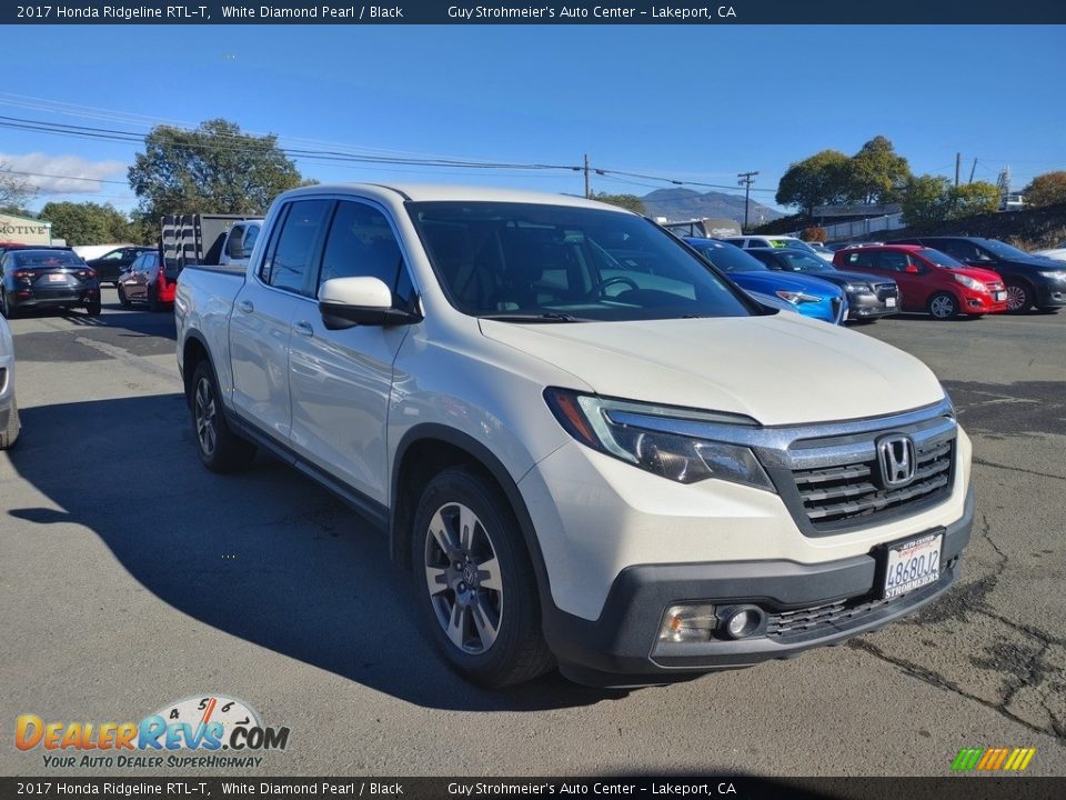 2017 Honda Ridgeline RTL-T White Diamond Pearl / Black Photo #1