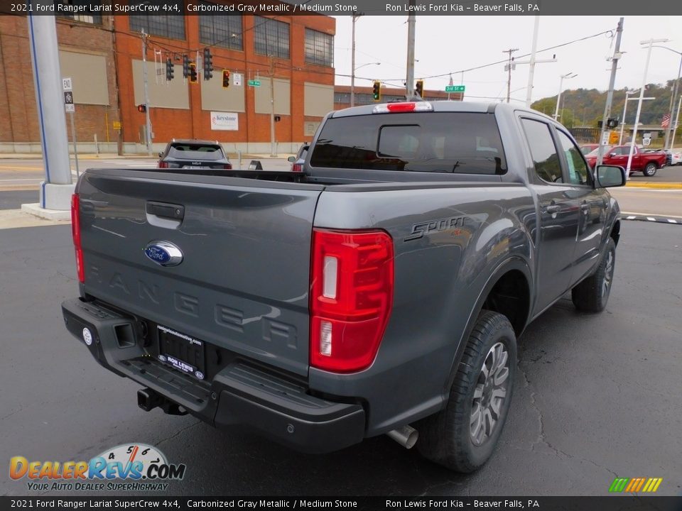 2021 Ford Ranger Lariat SuperCrew 4x4 Carbonized Gray Metallic / Medium Stone Photo #2