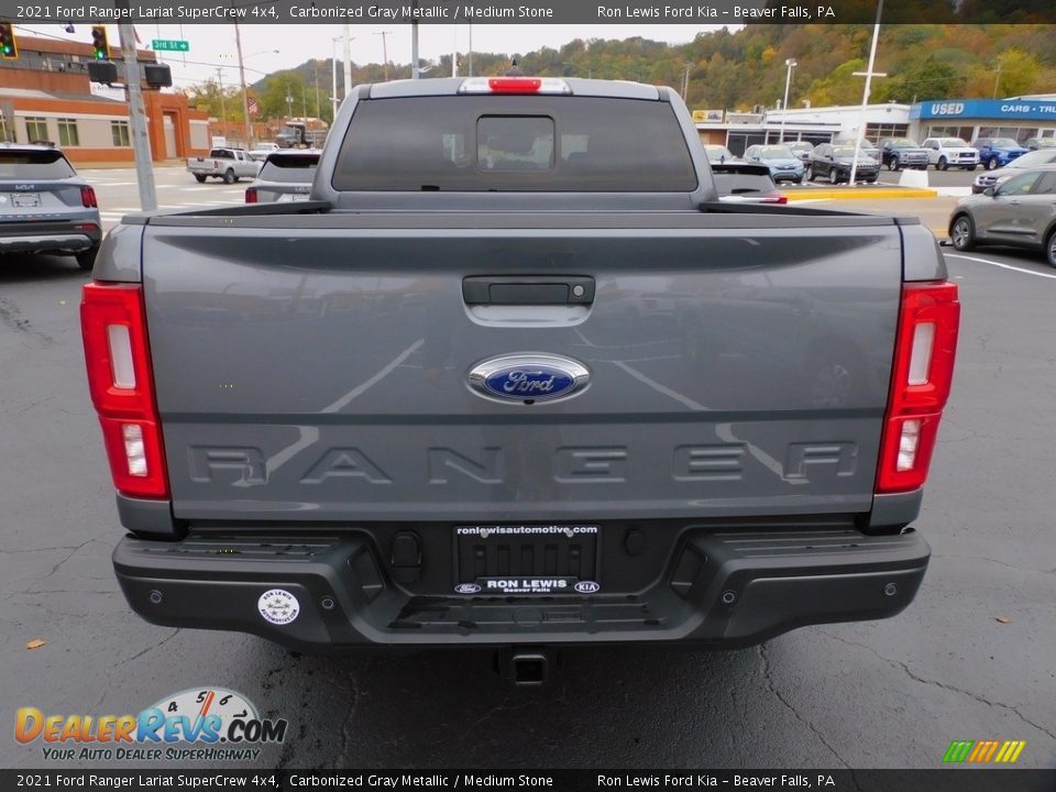 2021 Ford Ranger Lariat SuperCrew 4x4 Carbonized Gray Metallic / Medium Stone Photo #3