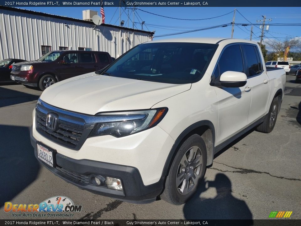 2017 Honda Ridgeline RTL-T White Diamond Pearl / Black Photo #3