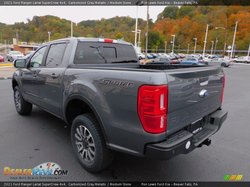 2021 Ford Ranger Lariat SuperCrew 4x4 Carbonized Gray Metallic / Medium Stone Photo #5