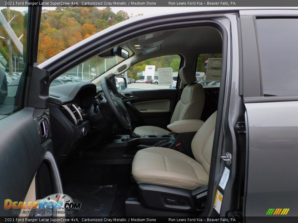 2021 Ford Ranger Lariat SuperCrew 4x4 Carbonized Gray Metallic / Medium Stone Photo #11