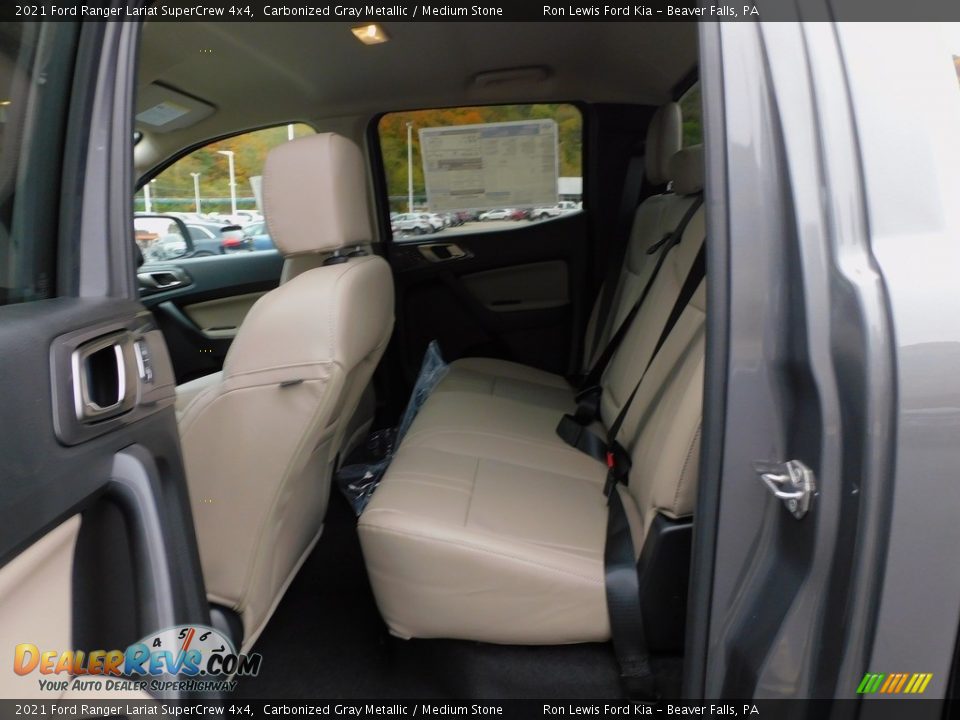 2021 Ford Ranger Lariat SuperCrew 4x4 Carbonized Gray Metallic / Medium Stone Photo #12