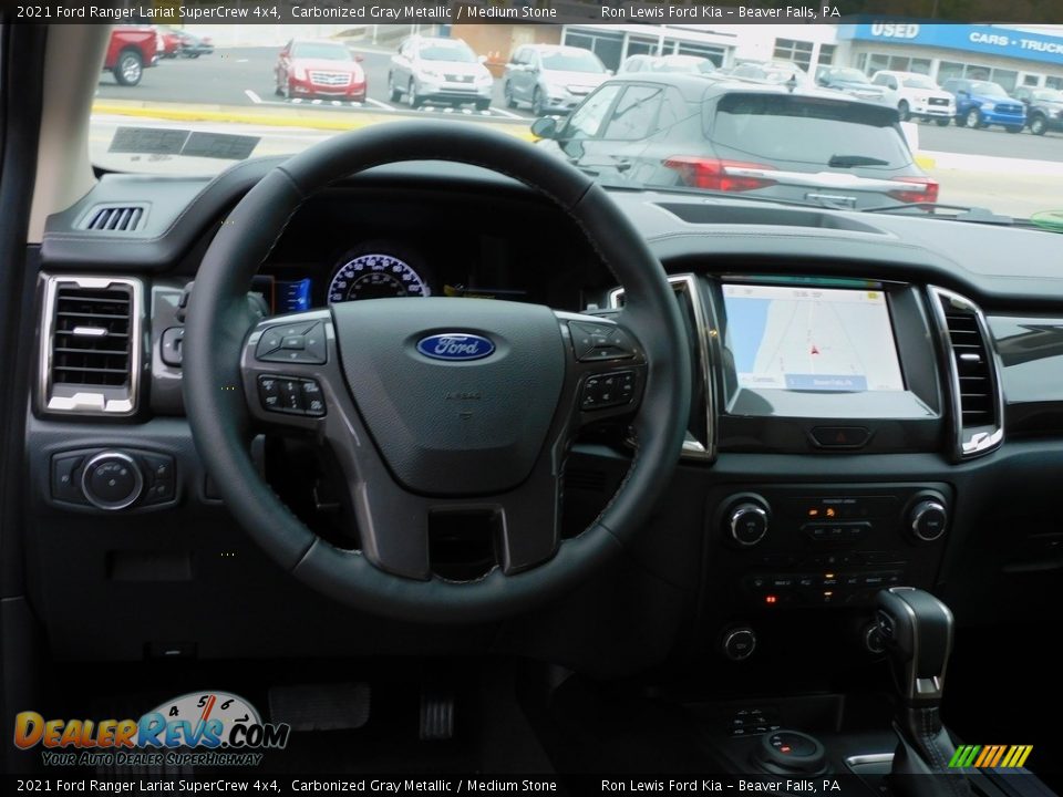 2021 Ford Ranger Lariat SuperCrew 4x4 Carbonized Gray Metallic / Medium Stone Photo #13