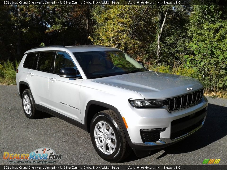 2021 Jeep Grand Cherokee L Limited 4x4 Silver Zynith / Global Black/Wicker Beige Photo #4