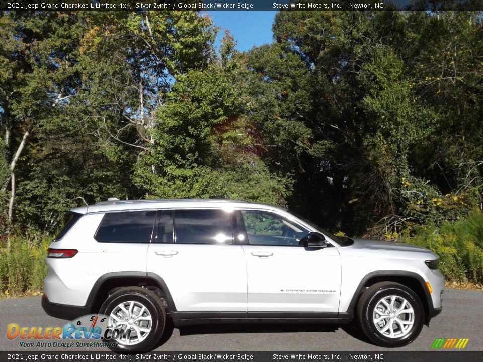 2021 Jeep Grand Cherokee L Limited 4x4 Silver Zynith / Global Black/Wicker Beige Photo #5
