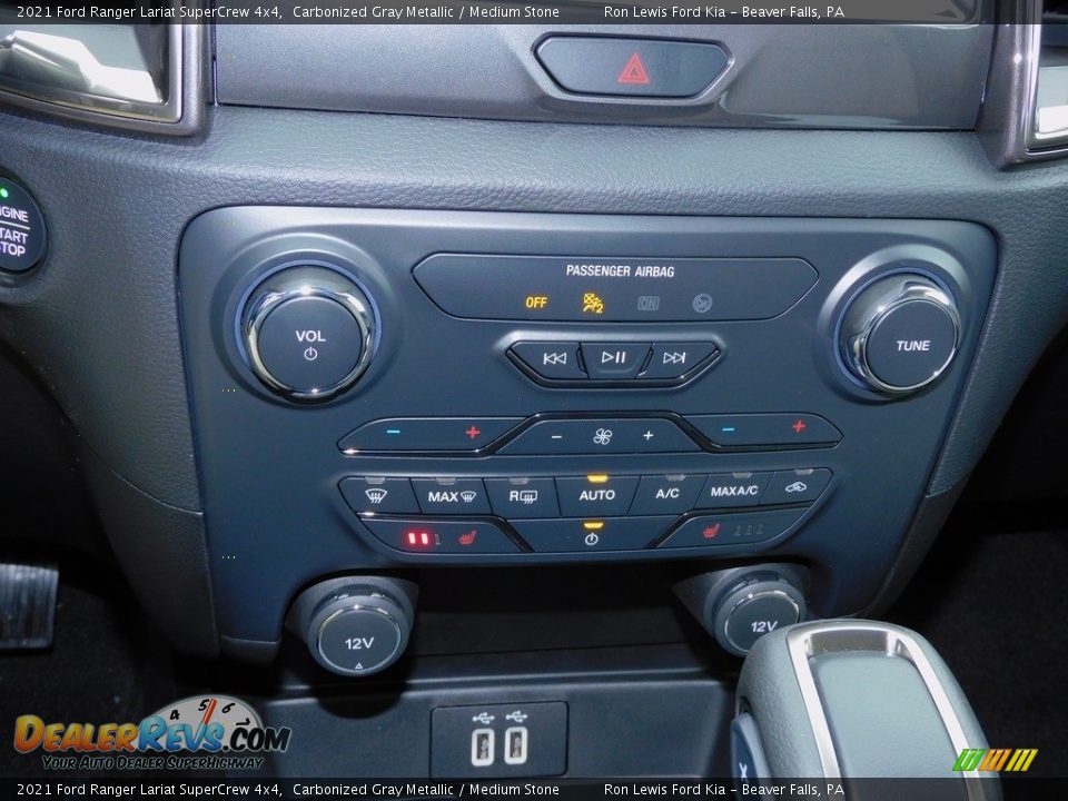 2021 Ford Ranger Lariat SuperCrew 4x4 Carbonized Gray Metallic / Medium Stone Photo #17