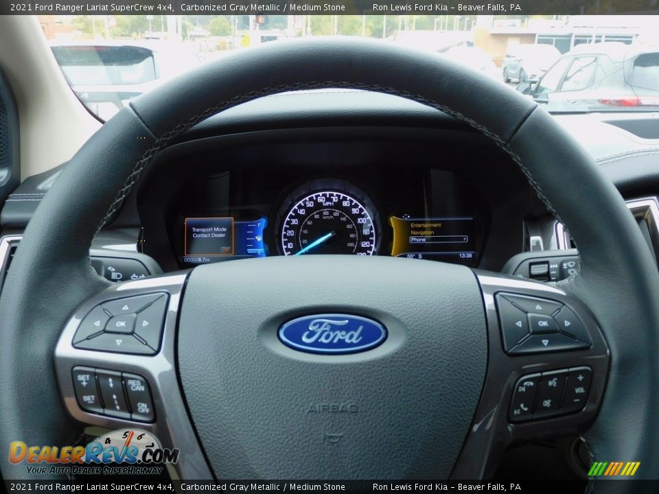 2021 Ford Ranger Lariat SuperCrew 4x4 Carbonized Gray Metallic / Medium Stone Photo #19