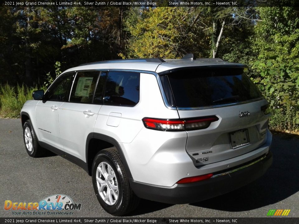 2021 Jeep Grand Cherokee L Limited 4x4 Silver Zynith / Global Black/Wicker Beige Photo #8