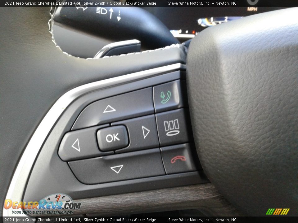 2021 Jeep Grand Cherokee L Limited 4x4 Silver Zynith / Global Black/Wicker Beige Photo #21
