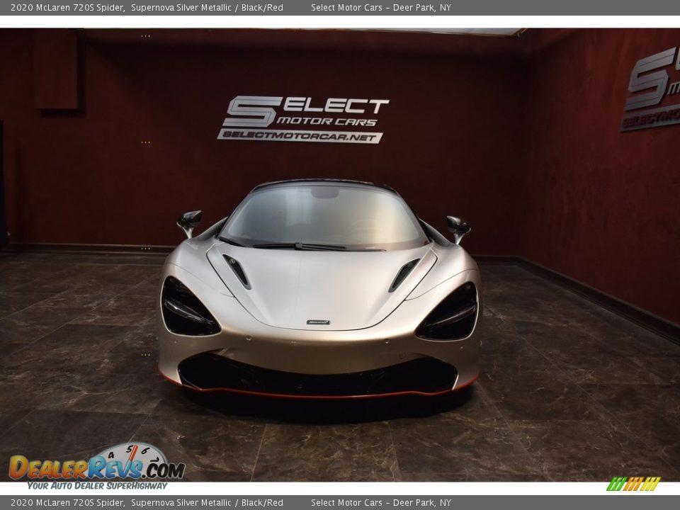 2020 McLaren 720S Spider Supernova Silver Metallic / Black/Red Photo #2