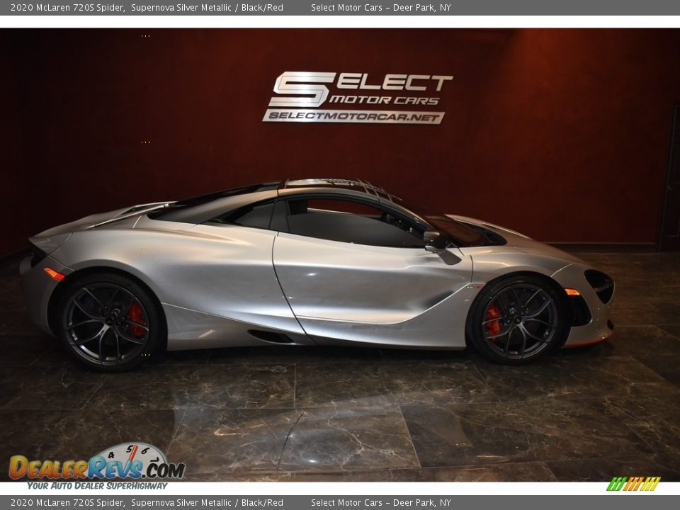 2020 McLaren 720S Spider Supernova Silver Metallic / Black/Red Photo #4