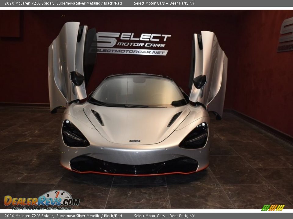 2020 McLaren 720S Spider Supernova Silver Metallic / Black/Red Photo #7