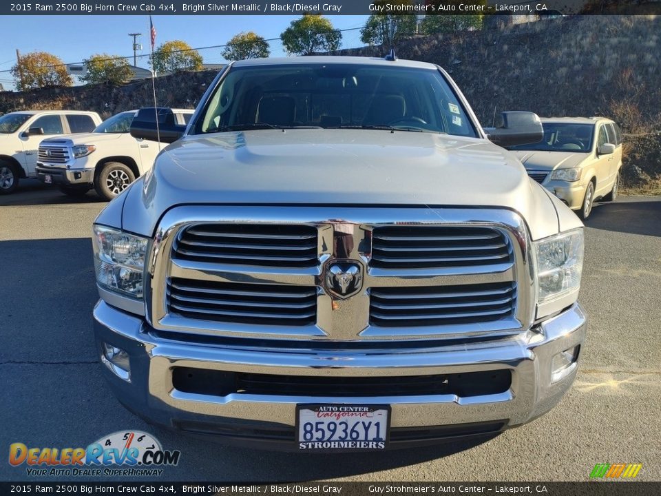 2015 Ram 2500 Big Horn Crew Cab 4x4 Bright Silver Metallic / Black/Diesel Gray Photo #2