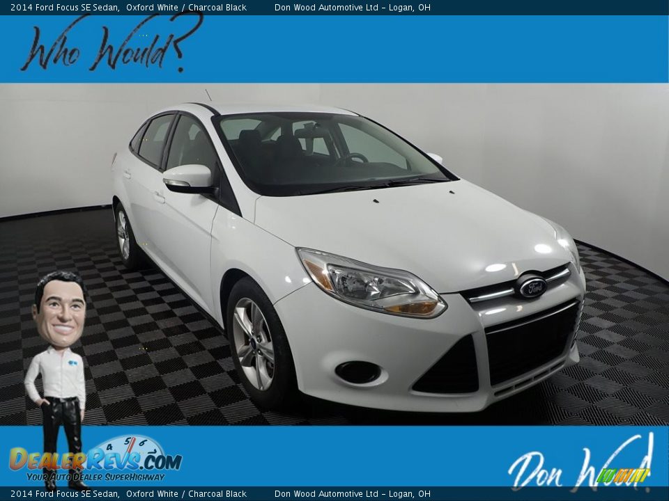 2014 Ford Focus SE Sedan Oxford White / Charcoal Black Photo #1