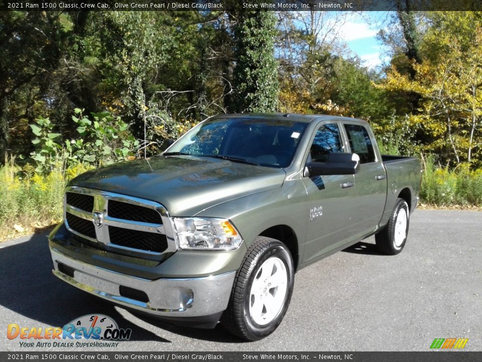 2021 Ram 1500 Classic Crew Cab Olive Green Pearl / Diesel Gray/Black Photo #2