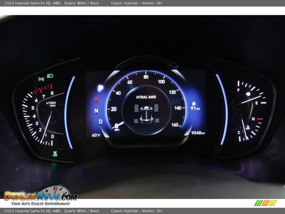 2020 Hyundai Santa Fe SEL AWD Quartz White / Black Photo #8