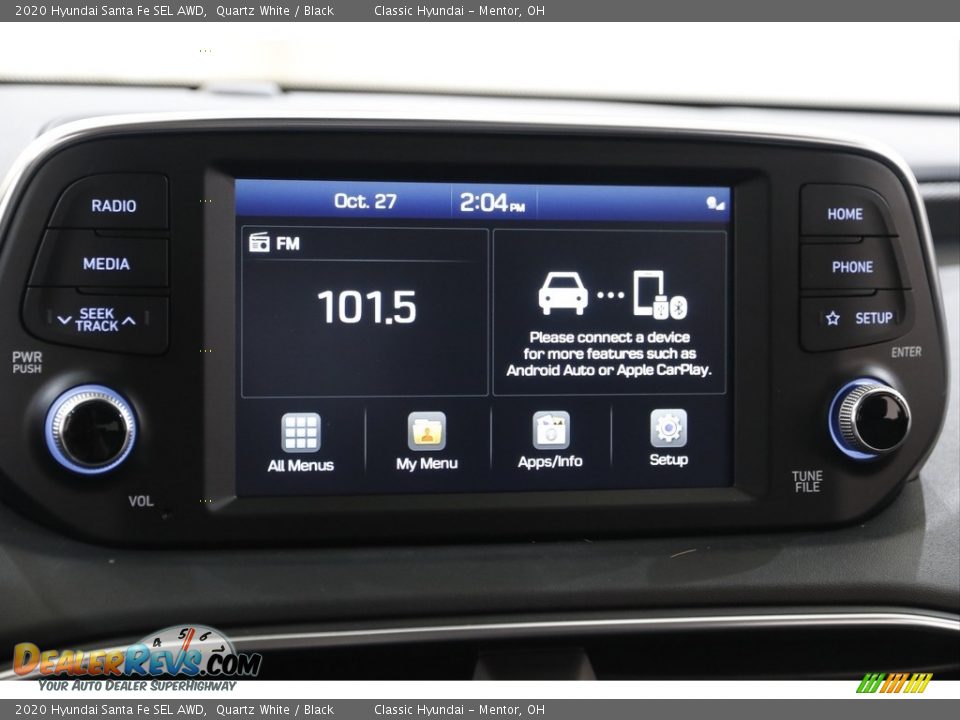 2020 Hyundai Santa Fe SEL AWD Quartz White / Black Photo #10