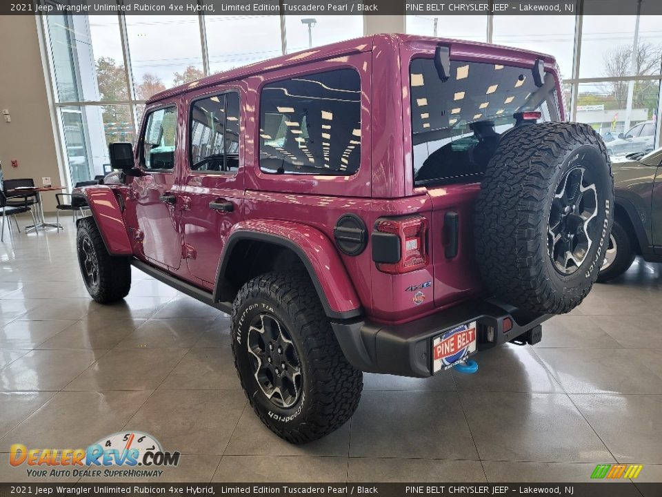 2021 Jeep Wrangler Unlimited Rubicon 4xe Hybrid Limited Edition Tuscadero Pearl / Black Photo #6