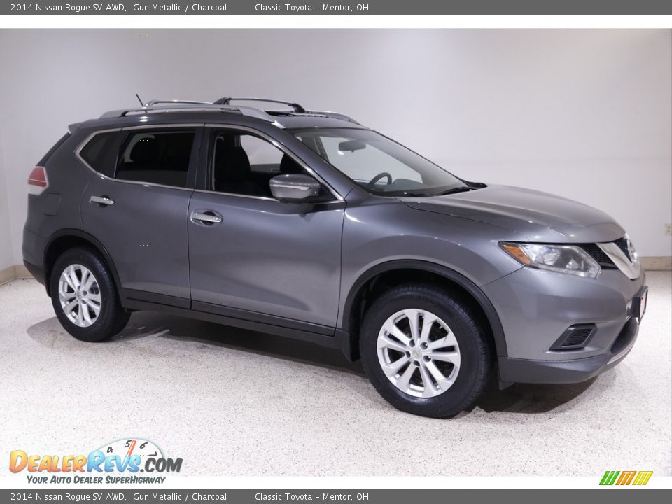 2014 Nissan Rogue SV AWD Gun Metallic / Charcoal Photo #1