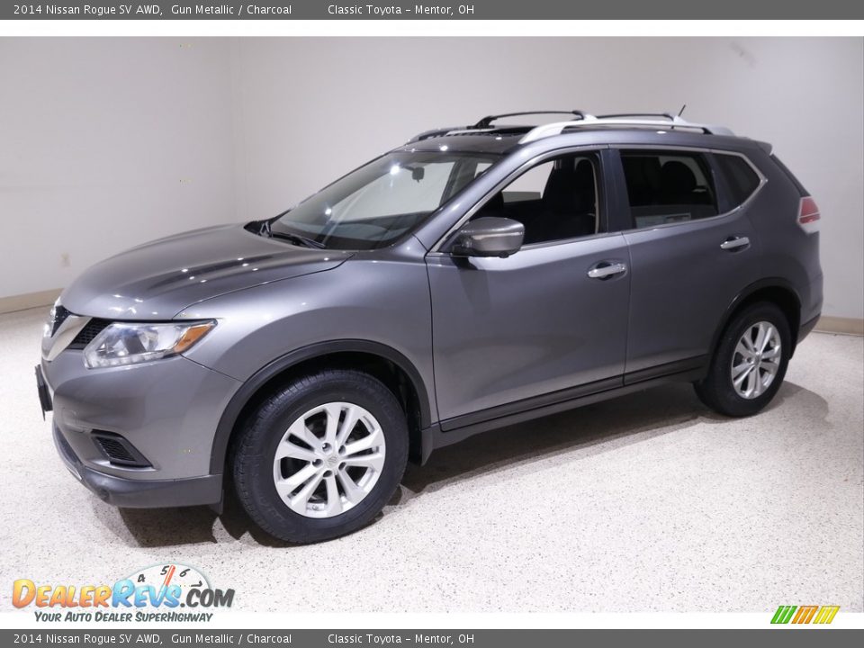 2014 Nissan Rogue SV AWD Gun Metallic / Charcoal Photo #3