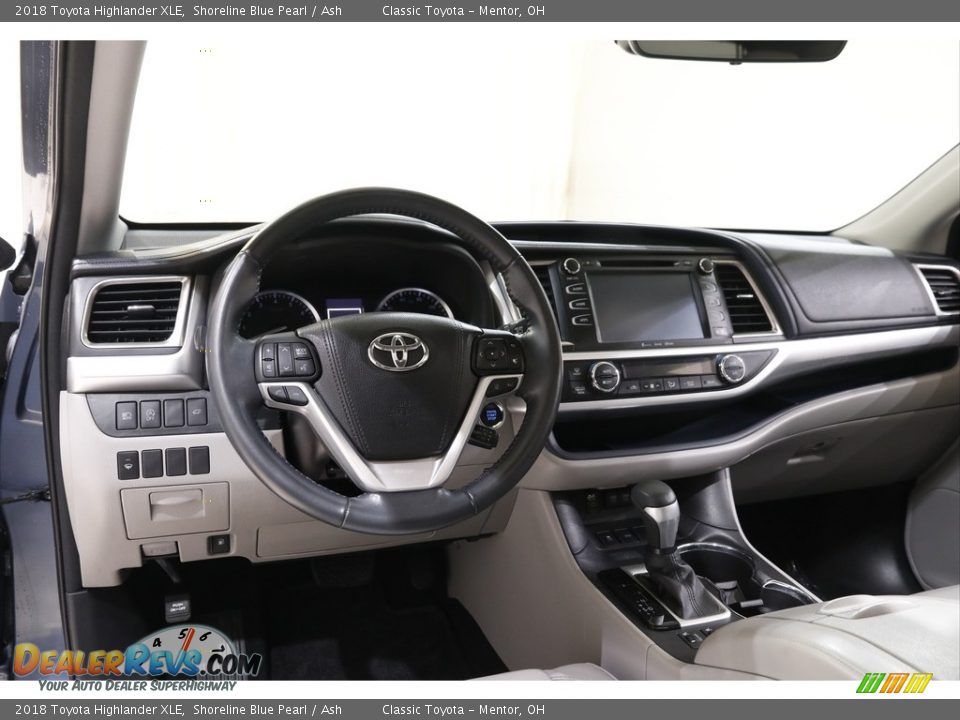 2018 Toyota Highlander XLE Shoreline Blue Pearl / Ash Photo #6