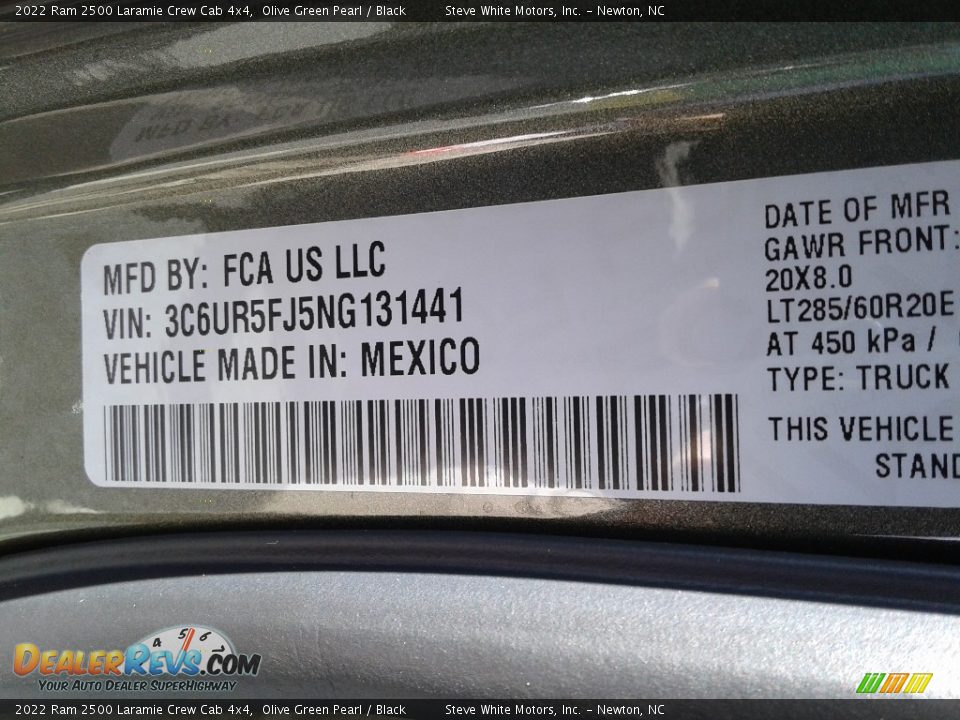 2022 Ram 2500 Laramie Crew Cab 4x4 Olive Green Pearl / Black Photo #35