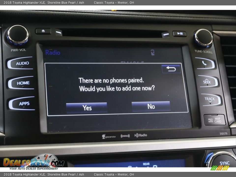 2018 Toyota Highlander XLE Shoreline Blue Pearl / Ash Photo #11