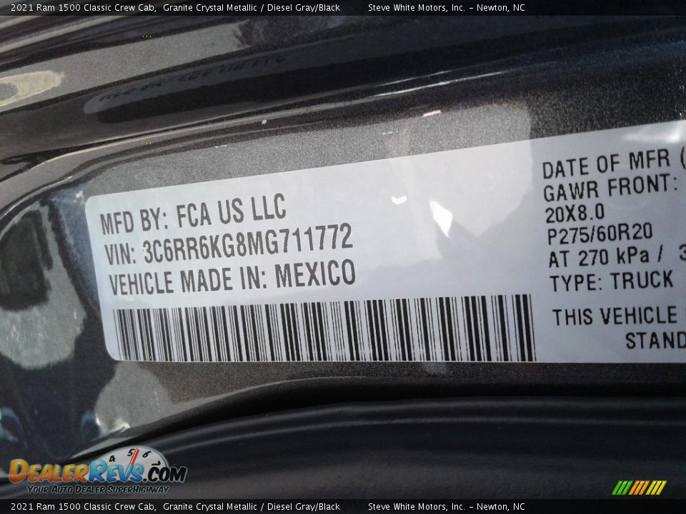 2021 Ram 1500 Classic Crew Cab Granite Crystal Metallic / Diesel Gray/Black Photo #31