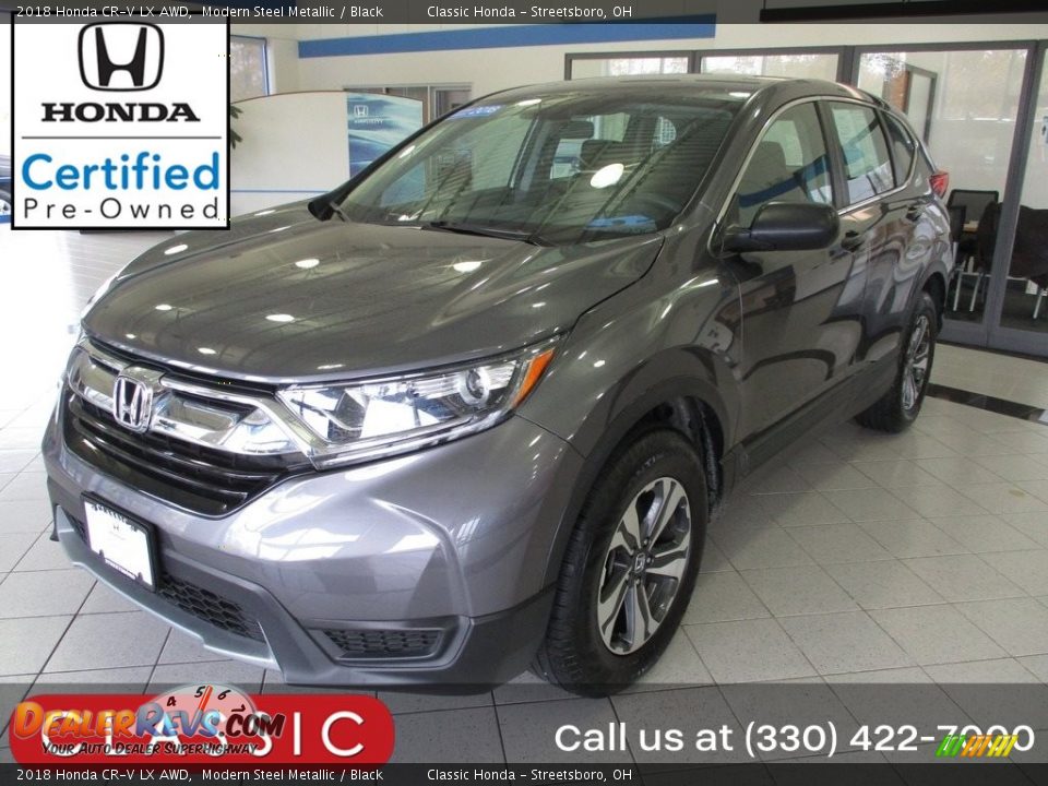 2018 Honda CR-V LX AWD Modern Steel Metallic / Black Photo #1