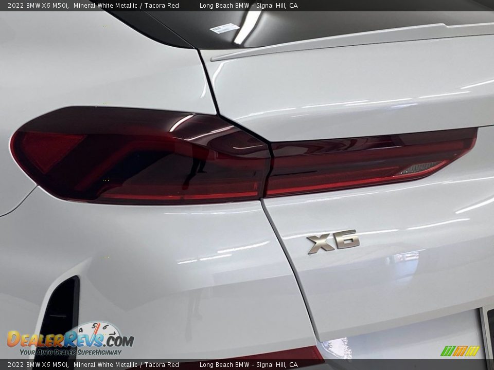 2022 BMW X6 M50i Mineral White Metallic / Tacora Red Photo #6