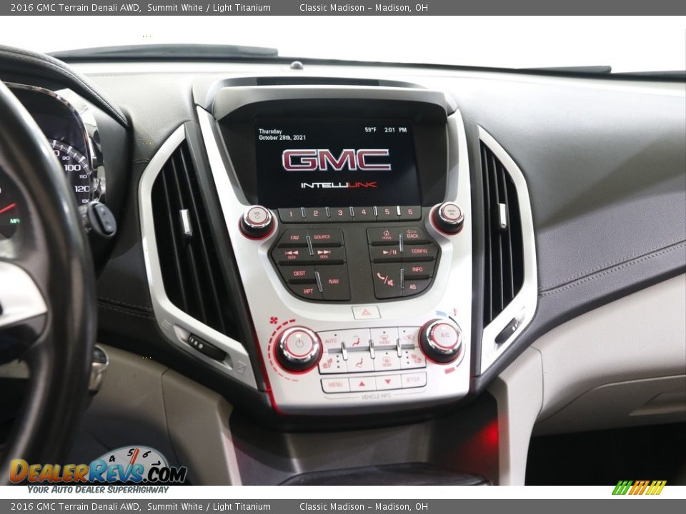 2016 GMC Terrain Denali AWD Summit White / Light Titanium Photo #9