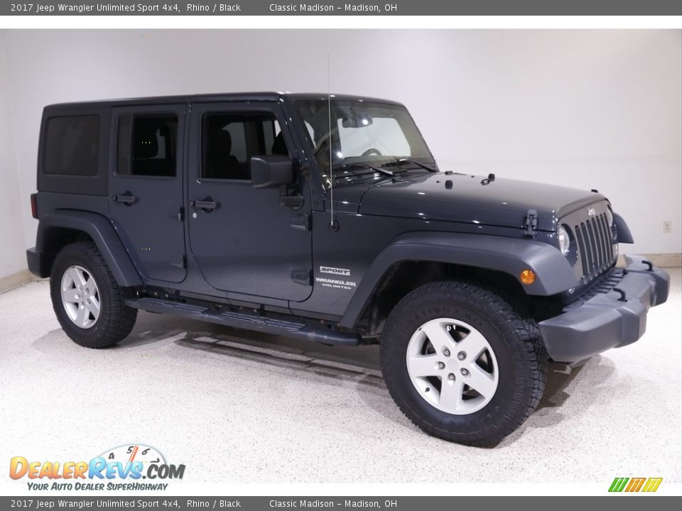 2017 Jeep Wrangler Unlimited Sport 4x4 Rhino / Black Photo #1